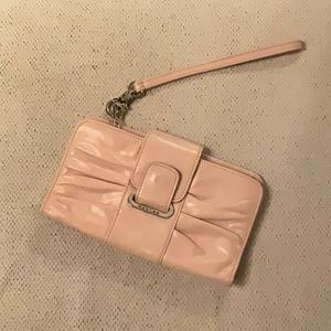 Pale Pink Leather Rudsak Wristlet